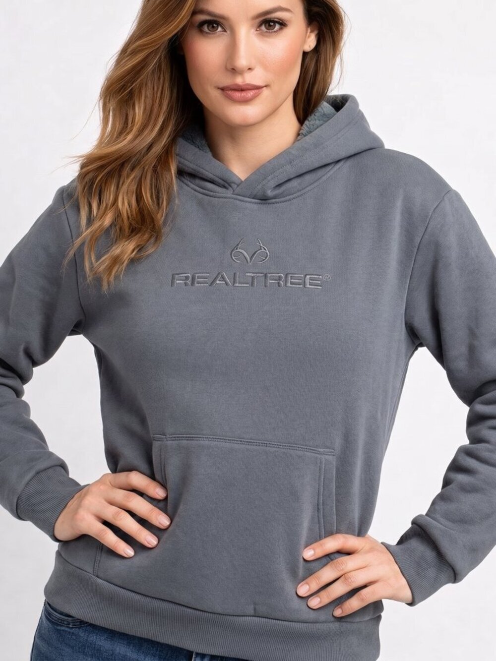 Ladies Realtree Sherpa Lined Hoodie (MEDIUM)